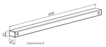 ECO Gleitschiene GS-B - RAL 9006